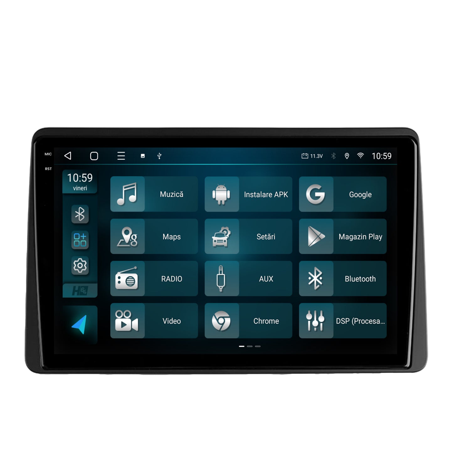 Navigatie 2K HUB64 Dacia Duster (2018-2021), 8GB RAM, Android, Octacore, Slot Sim 4G, DSP, GPS, Wi-FI, Carplay, Android Auto, USB, Bluetooth, Waze, Touchscreen, 10.36 Inch