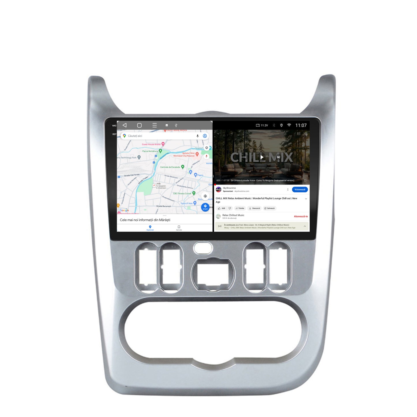 Navigatie 2K HUB64 Dacia Logan, Duster, Sandero (2009-2013), 8GB RAM, Android, Octacore, Slot Sim 4G, DSP, GPS, Wi-FI, Carplay, Android Auto, USB, Bluetooth, Waze, Touchscreen, 9.5 Inch
