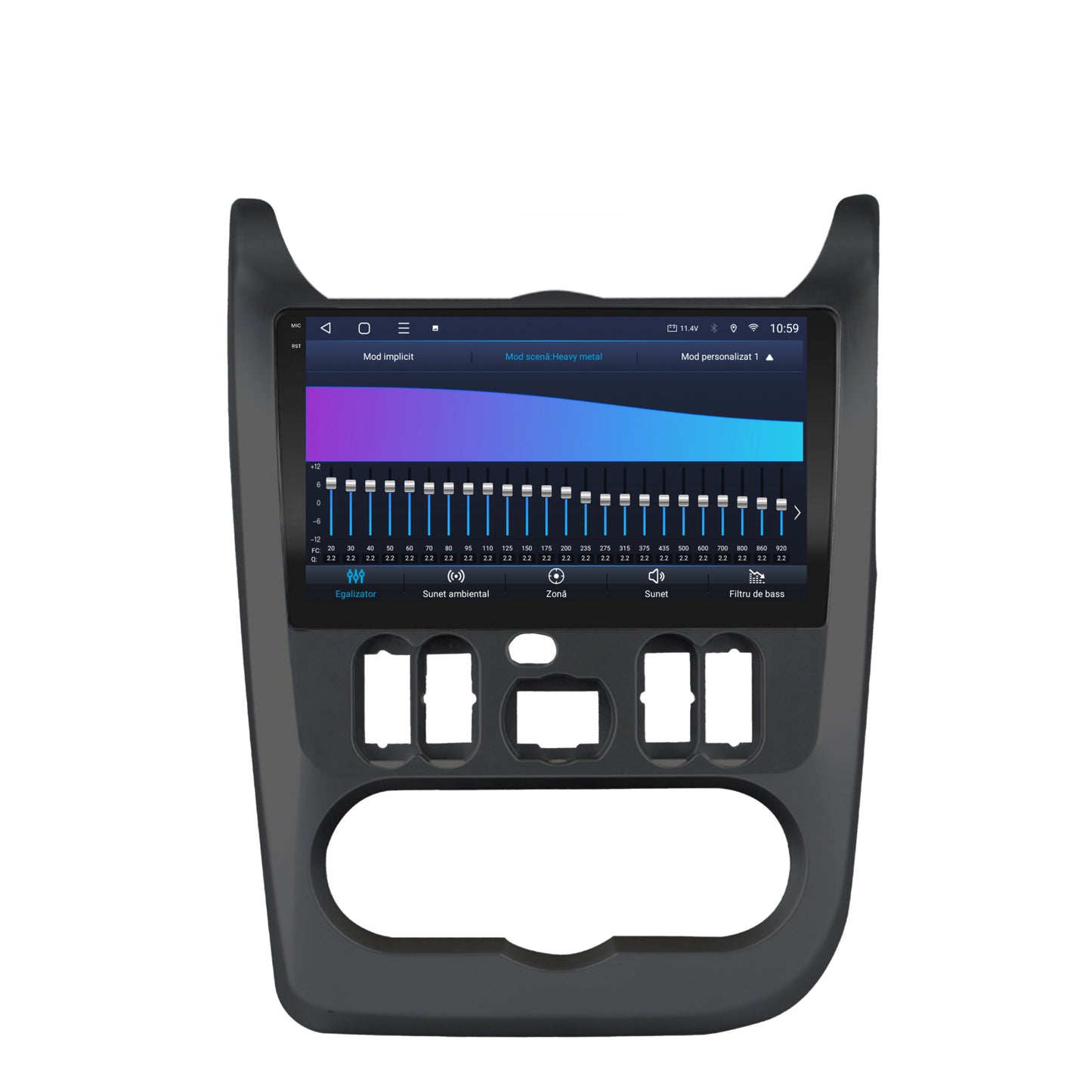 Navigatie 2K HUB64 Dacia Logan, Duster, Sandero (2009-2013), 8GB RAM, Android, Octacore, Slot Sim 4G, DSP, GPS, Wi-FI, Carplay, Android Auto, USB, Bluetooth, Waze, Touchscreen, 9.5" Inch