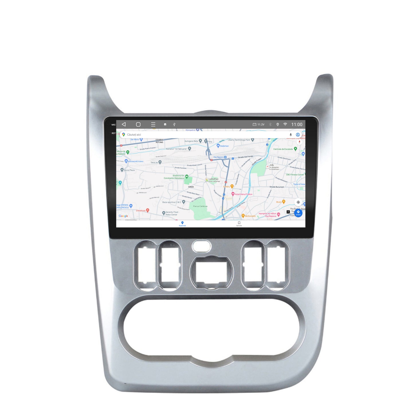 Navigatie 2K HUB64 Dacia Logan / Duster / Sandero (2009-2015), 4GB RAM, Android, Octacore, Slot Sim 4G, DSP, GPS, Wi-FI, Carplay, Android Auto, USB, Bluetooth, Waze, Touchscreen, 9.5 Inch