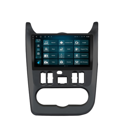 Navigatie 2K HUB64 Dacia Logan / Duster / Sandero (2009-2015), 4GB RAM, Android, Octacore, Slot Sim 4G, DSP, GPS, Wi-FI, Carplay, Android Auto, USB, Bluetooth, Waze, Touchscreen, 9.5" Inch