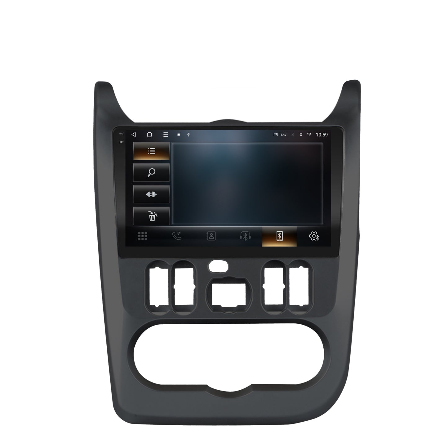 Navigatie 2K HUB64 Dacia Logan / Duster / Sandero (2009-2015), 4GB RAM, Android, Octacore, Slot Sim 4G, DSP, GPS, Wi-FI, Carplay, Android Auto, USB, Bluetooth, Waze, Touchscreen, 9.5" Inch