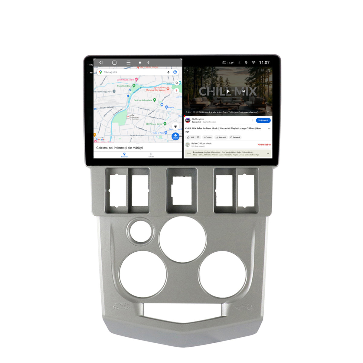 Navigatie 2K HUB64 Dacia Logan PH1 (2004-2009), 4GB RAM, Android, Octacore, Slot Sim 4G, DSP, GPS, Wi-FI, Carplay, Android Auto, USB, Bluetooth, Waze, Touchscreen, 9.5 Inch