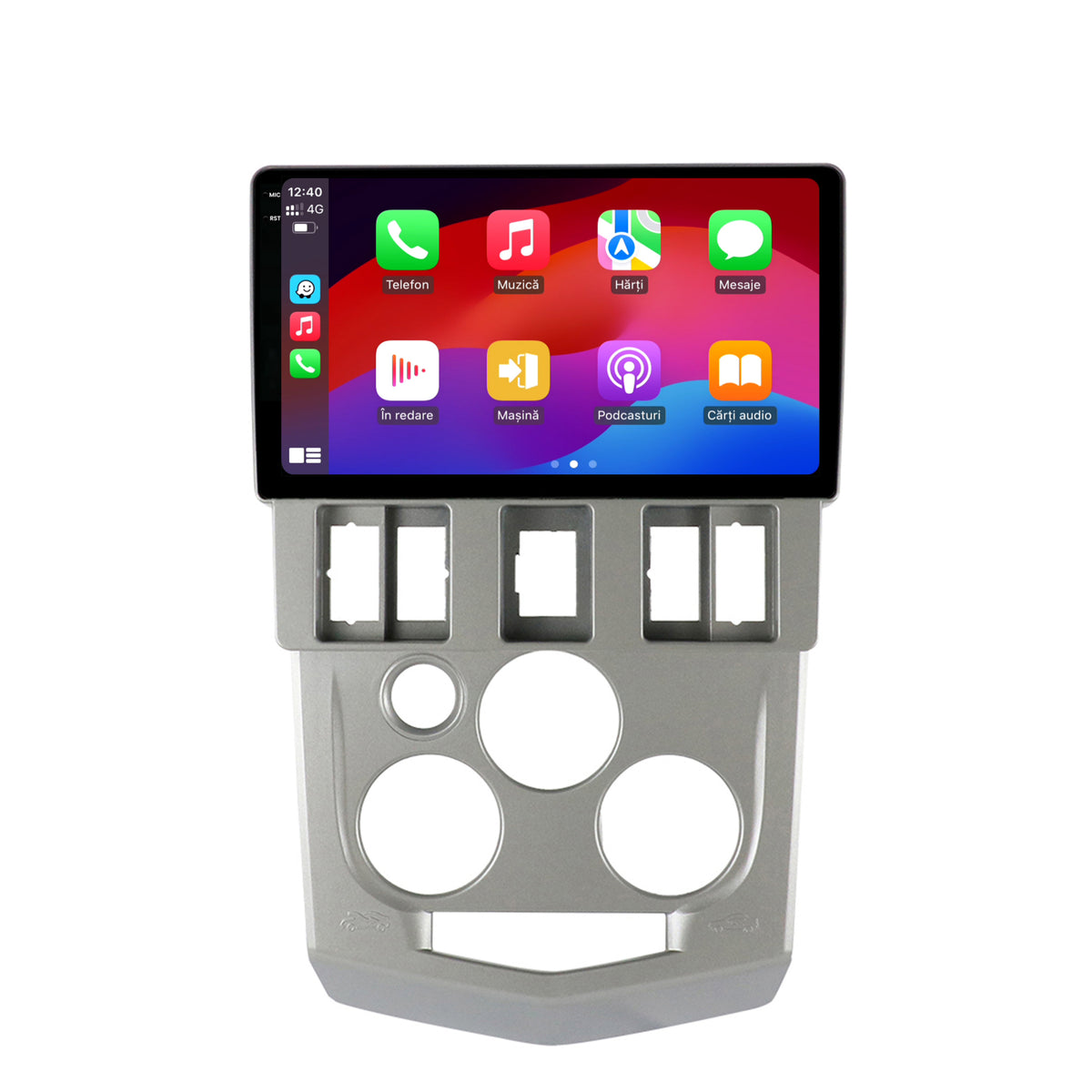 Navigatie 2K HUB64 Dacia Logan PH1 (2004-2009), 8GB RAM, Android, Octacore, Slot Sim 4G, DSP, GPS, Wi-FI, Carplay, Android Auto, USB, Bluetooth, Waze, Touchscreen, 9.5 Inch