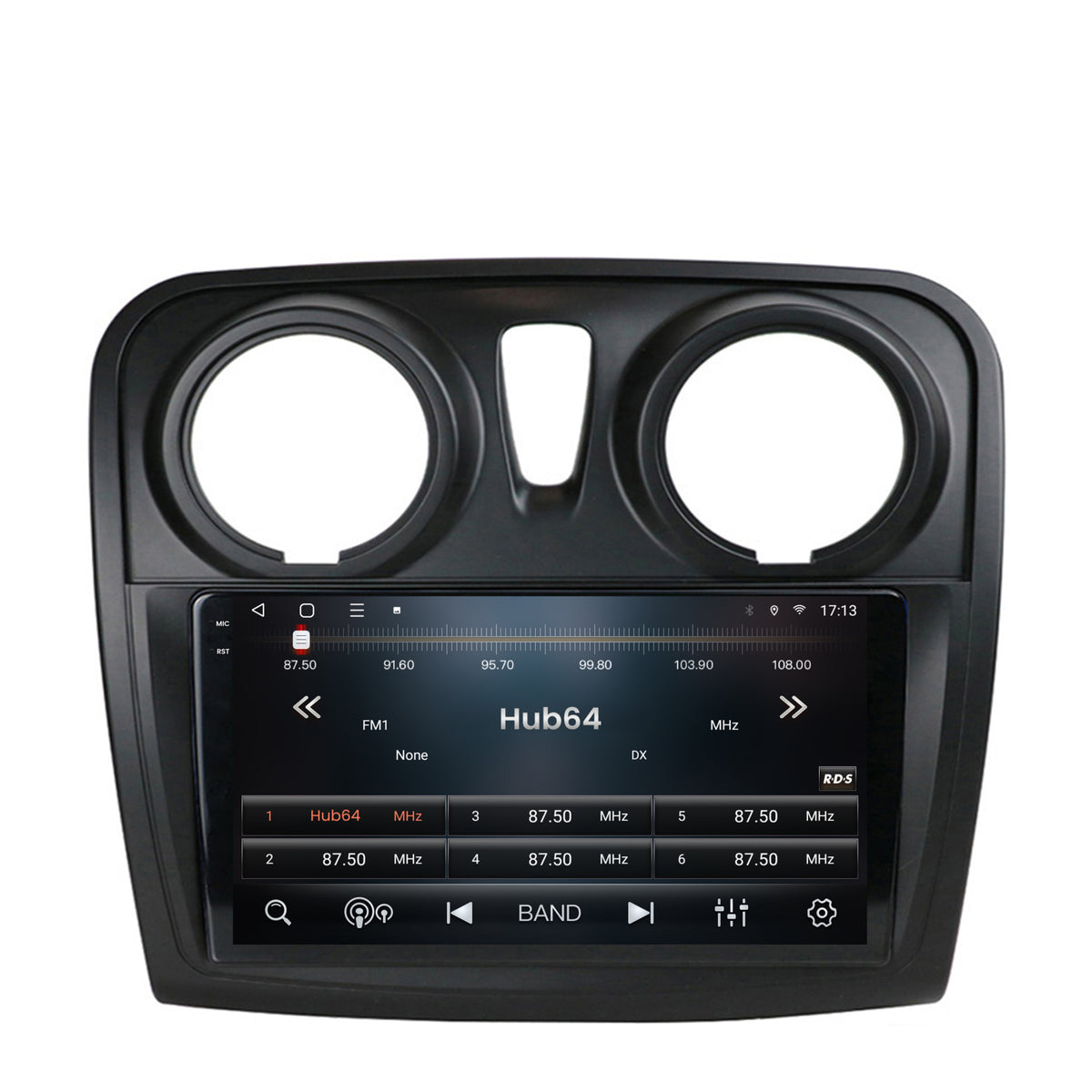 Navigatie 2K HUB64 Dacia Logan / Sandero, 4GB RAM, Android, Octacore, Slot Sim 4G, DSP, GPS, Wi-FI, Carplay, Android Auto, USB, Bluetooth, Waze, Touchscreen, 9.5 Inch