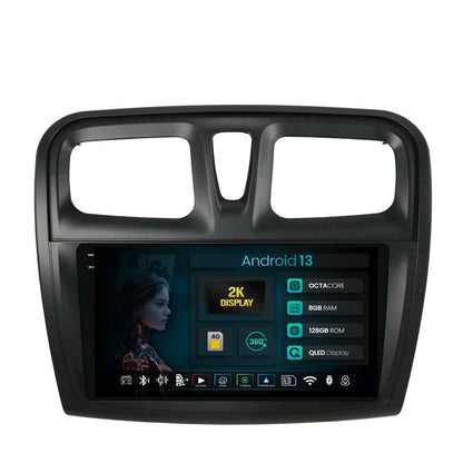 Navigatie 2K HUB64 Dacia Logan / Sandero, 8GB RAM, Android, Octacore, Slot Sim 4G, DSP, GPS, Wi-FI, Carplay, Android Auto, USB, Bluetooth, Waze, Touchscreen, 9.5 Inch