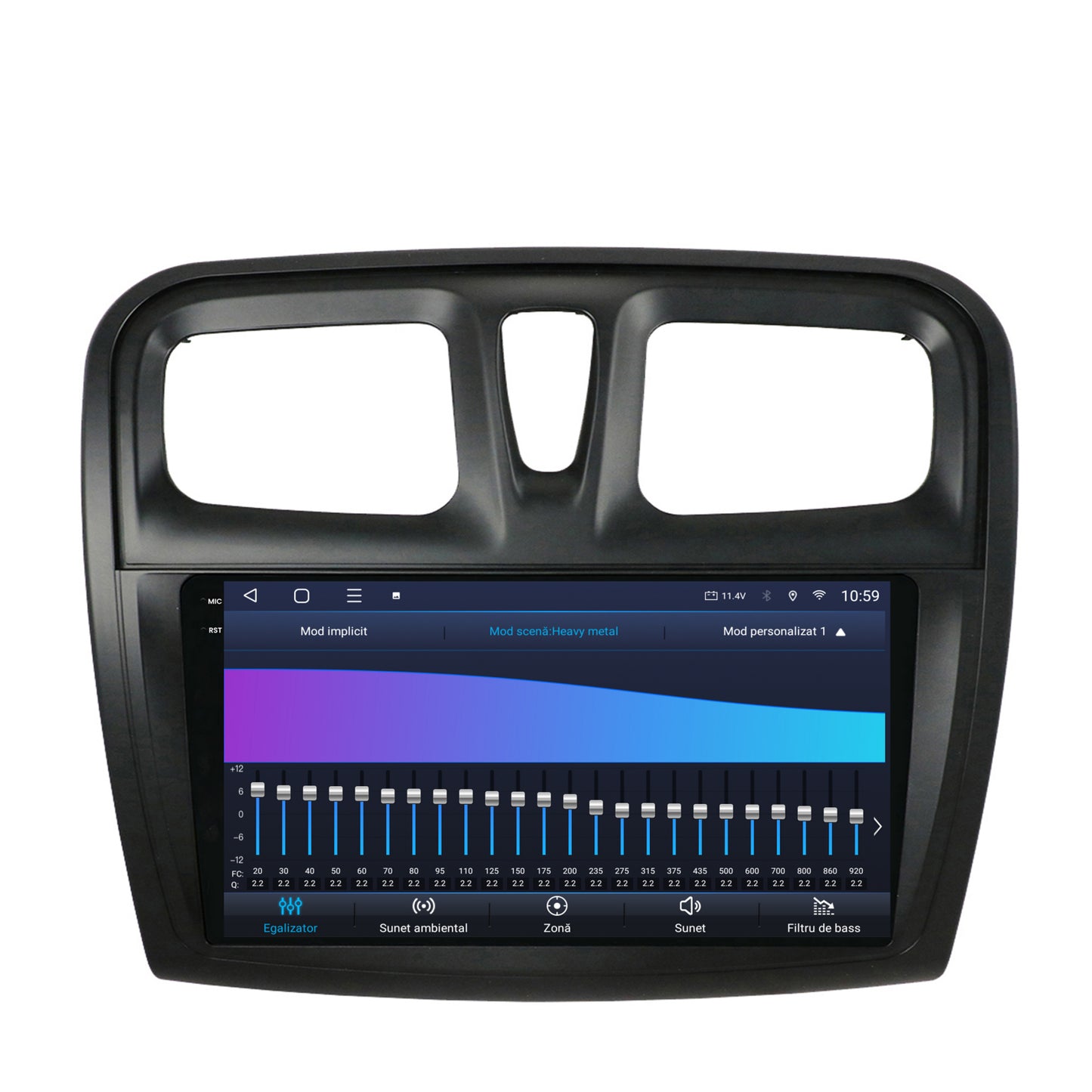 Navigatie 2K HUB64 Dacia Logan / Sandero, 8GB RAM, Android, Octacore, Slot Sim 4G, DSP, GPS, Wi-FI, Carplay, Android Auto, USB, Bluetooth, Waze, Touchscreen, 9.5 Inch