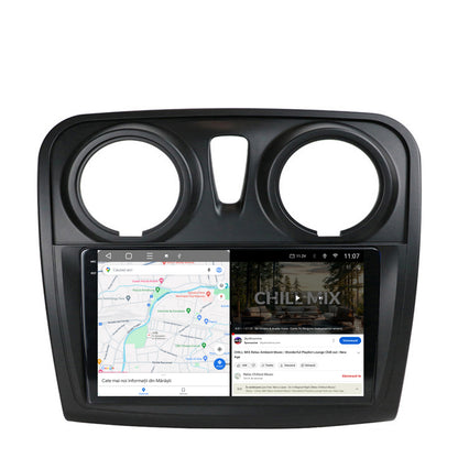 Navigatie 2K HUB64 Dacia Logan / Sandero, 8GB RAM, Android, Octacore, Slot Sim 4G, DSP, GPS, Wi-FI, Carplay, Android Auto, USB, Bluetooth, Waze, Touchscreen, 9.5 Inch