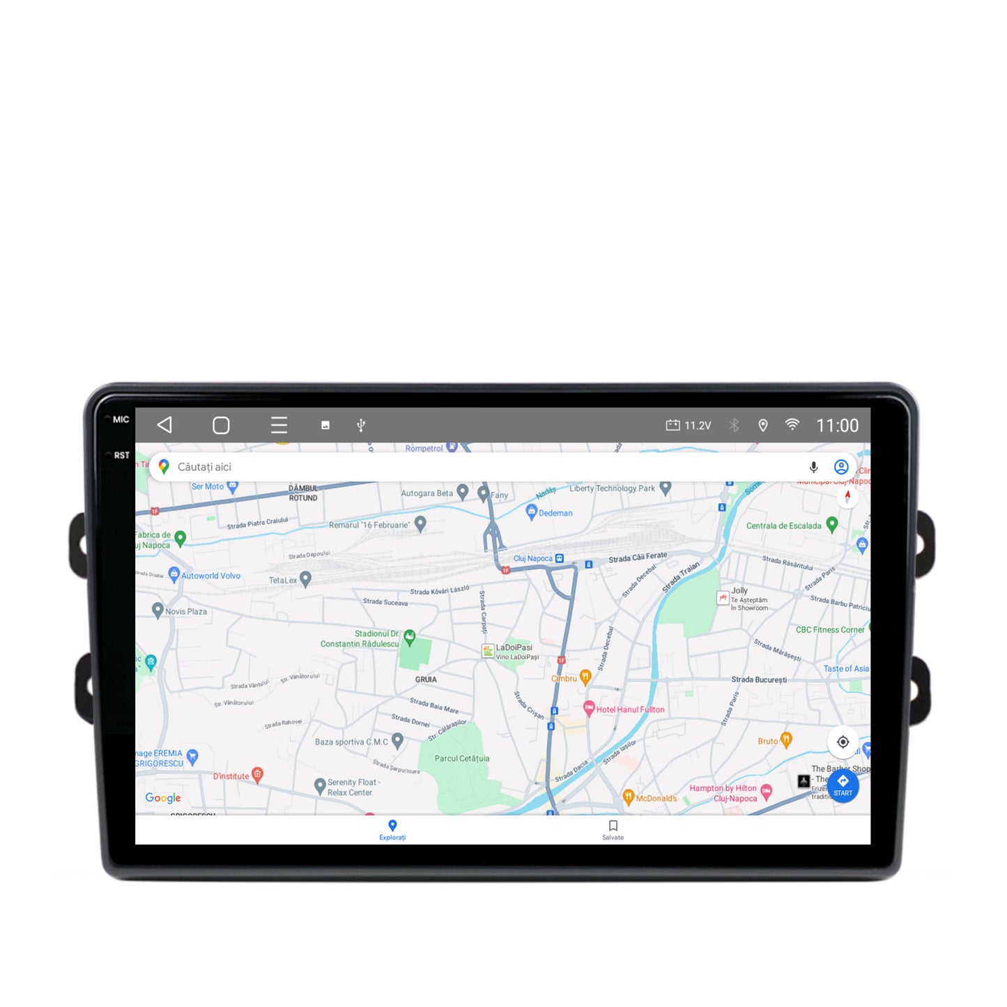 Navigatie 2K HUB64 Dacia/Renault, 8GB RAM, Android, Octacore, Slot Sim 4G, DSP, GPS, Wi-FI, Carplay, Android Auto, USB, Bluetooth, Waze, Touchscreen, 9.5 Inch