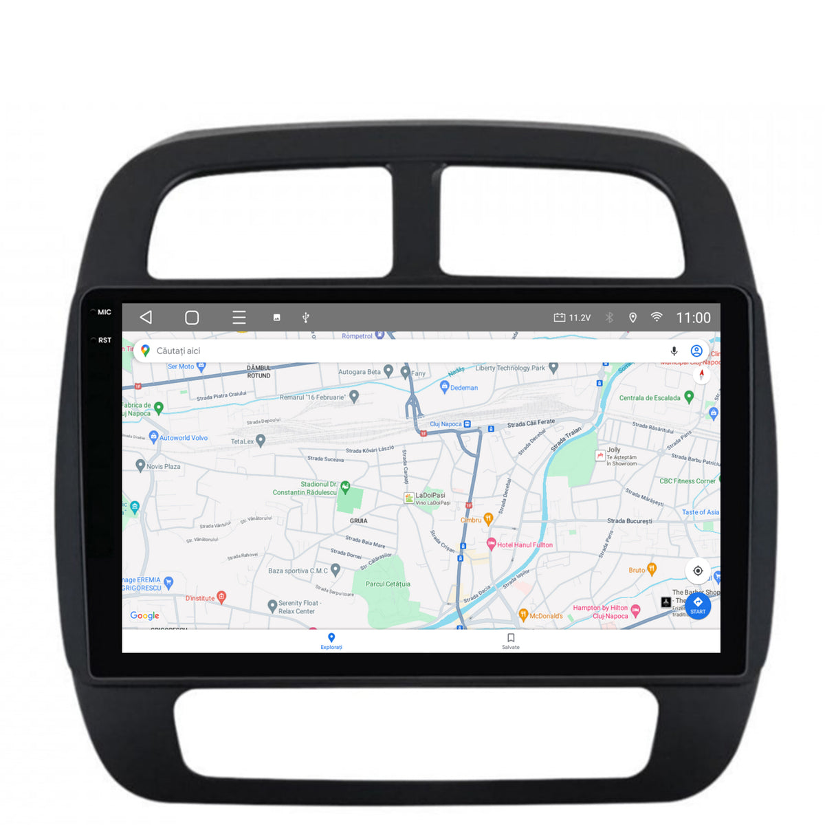 Navigatie 2K HUB64 Dacia Spring (2021- Prezent), 4GB RAM, Android, Octacore, Slot Sim 4G, DSP, GPS, Wi-FI, Carplay, Android Auto, USB, Bluetooth, Waze, Touchscreen, 9.5 Inch