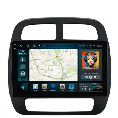 Navigatie 2K HUB64 Dacia Spring (2021- Prezent), 8GB RAM, Android, Octacore, Slot Sim 4G, DSP, GPS, Wi-FI, Carplay, Android Auto, USB, Bluetooth, Waze, Touchscreen, 9.5 Inch
