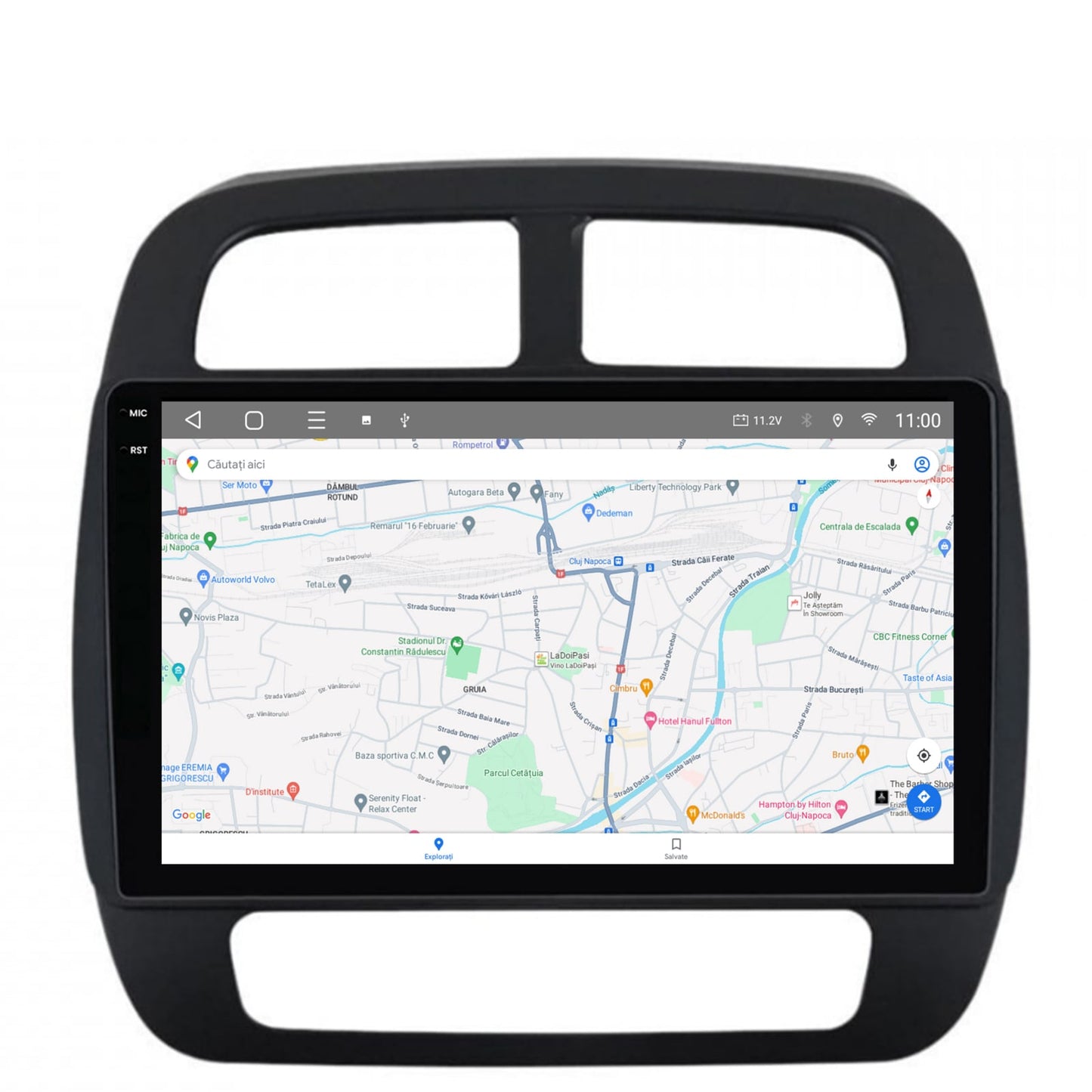 Navigatie 2K HUB64 Dacia Spring (2021- Prezent), 8GB RAM, Android, Octacore, Slot Sim 4G, DSP, GPS, Wi-FI, Carplay, Android Auto, USB, Bluetooth, Waze, Touchscreen, 9.5 Inch
