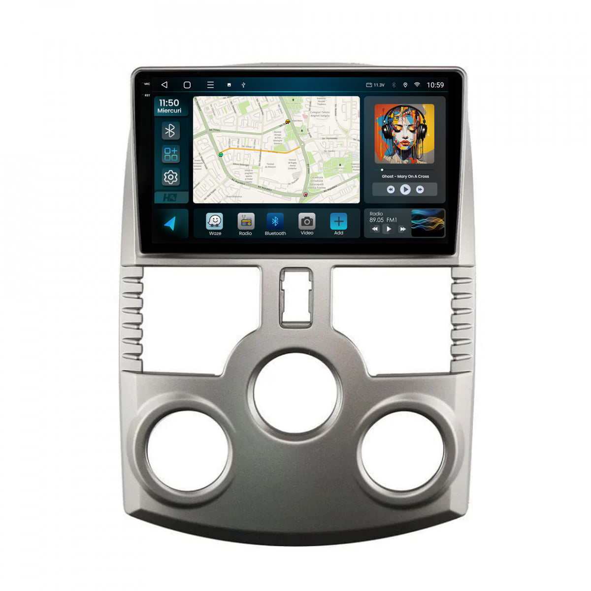 Navigatie 2K HUB64 Daihatsu Terios (2005+), 4GB RAM, Android, Octacore, Slot Sim 4G, DSP, GPS, Wi-FI, Carplay, Android Auto, USB, Bluetooth, Waze, Touchscreen, 9.5 Inch