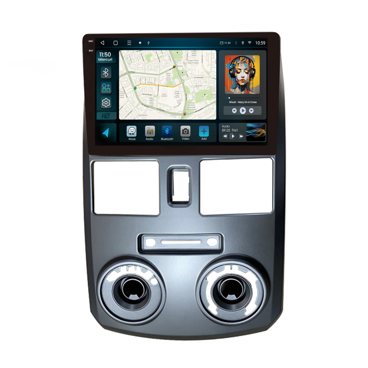 Navigatie 2K HUB64 Daihatsu Terios (2005+), 4GB RAM, Android, Octacore, Slot Sim 4G, DSP, GPS, Wi-FI, Carplay, Android Auto, USB, Bluetooth, Waze, Touchscreen, 9.5 Inch