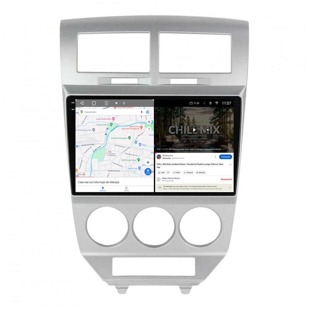 Navigatie 2K HUB64 Dodge Caliber (2006-2010), 8GB RAM, Android, Octacore, Slot Sim 4G, DSP, GPS, Wi-FI, Carplay, Android Auto, USB, Bluetooth, Waze, Touchscreen, 10.36 Inch
