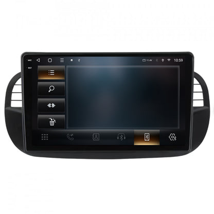 Navigatie 2K HUB64 Fiat 500 (2007-2014), 8GB RAM, Android, Octacore, Slot Sim 4G, DSP, GPS, Wi-FI, Carplay, Android Auto, USB, Bluetooth, Waze, Touchscreen, 9.5 Inch