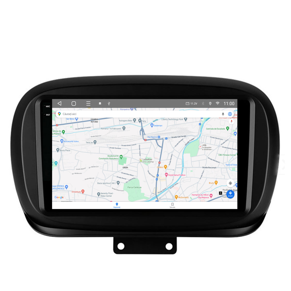 Navigatie 2K HUB64 Fiat 500X (2014-2020), 4GB RAM, Android, Octacore, Slot Sim 4G, DSP, GPS, Wi-FI, Carplay, Android Auto, USB, Bluetooth, Waze, Touchscreen, 9.5 Inch