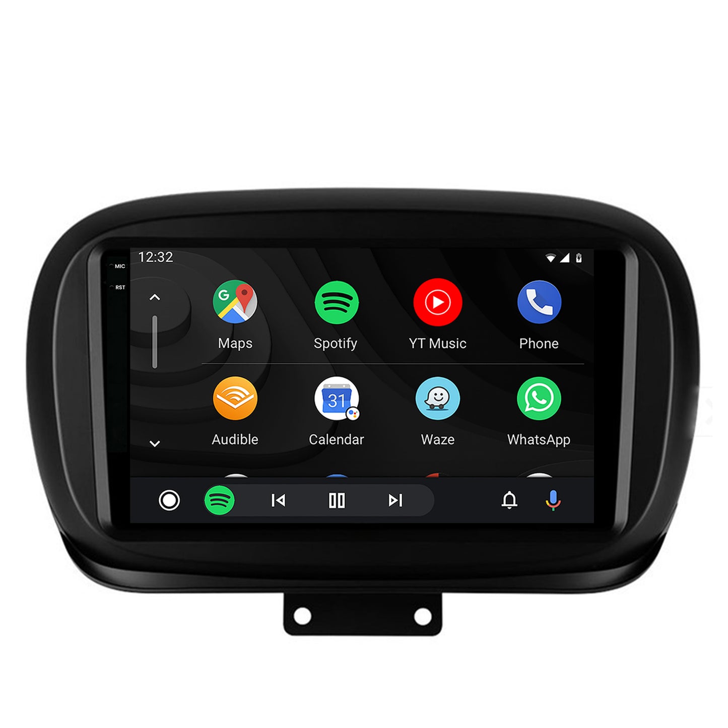 Navigatie 2K HUB64 Fiat 500X (2014-2020), 4GB RAM, Android, Octacore, Slot Sim 4G, DSP, GPS, Wi-FI, Carplay, Android Auto, USB, Bluetooth, Waze, Touchscreen, 9.5 Inch
