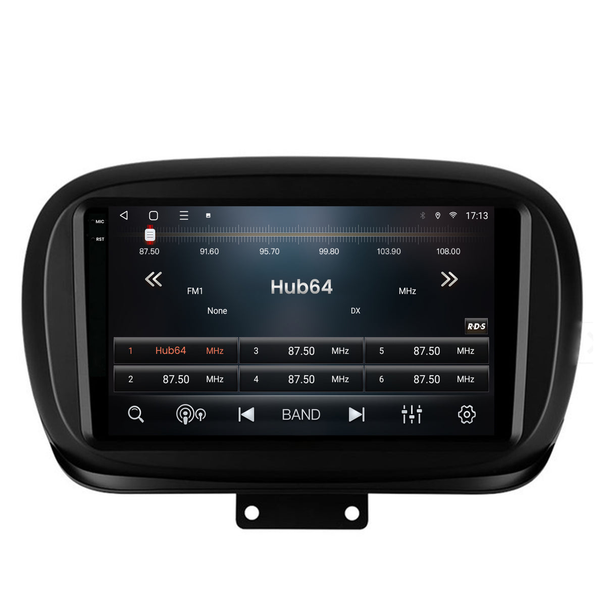 Navigatie 2K HUB64 Fiat 500X (2014-2020), 4GB RAM, Android, Octacore, Slot Sim 4G, DSP, GPS, Wi-FI, Carplay, Android Auto, USB, Bluetooth, Waze, Touchscreen, 9.5 Inch