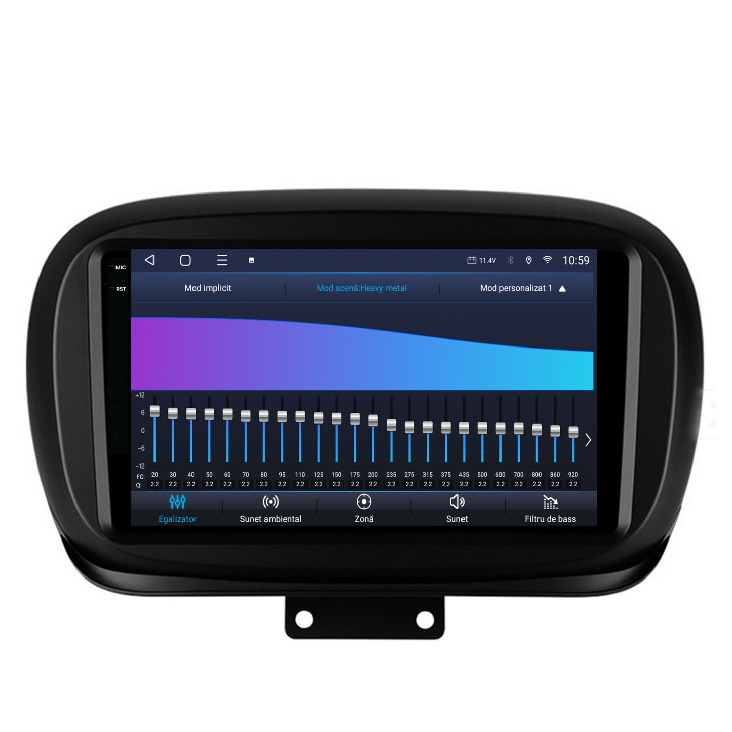 Navigatie 2K HUB64 Fiat 500X (2014-2020), 8GB RAM, Android, Octacore, Slot Sim 4G, DSP, GPS, Wi-FI, Carplay, Android Auto, USB, Bluetooth, Waze, Touchscreen, 9.5 Inch
