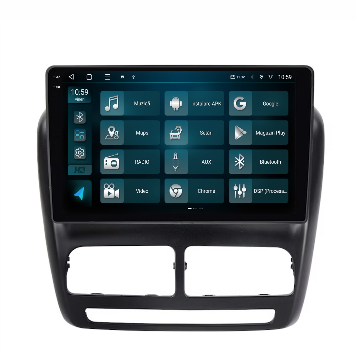 Navigatie 2K HUB64 Fiat Doblo (2010-2015), 4GB RAM, Android, Octacore, Slot Sim 4G, DSP, GPS, Wi-FI, Carplay, Android Auto, USB, Bluetooth, Waze, Touchscreen, 10.36 Inch