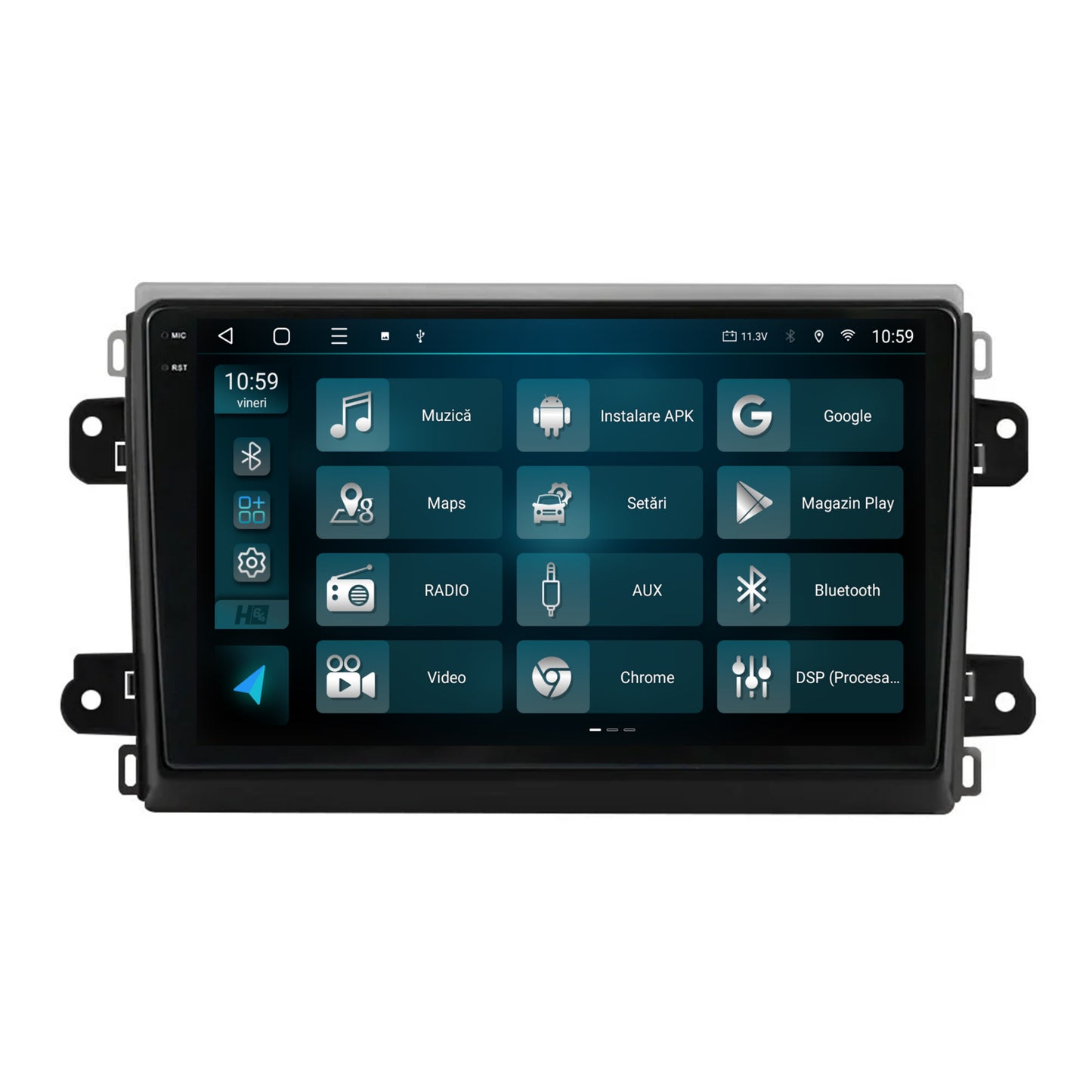 Navigatie 2K HUB64 Fiat Ducato 2022+, 8GB RAM, Android, Octacore, Slot Sim 4G, DSP, GPS, Wi-FI, Carplay, Android Auto, USB, Bluetooth, Waze, Touchscreen, 9.5 Inch