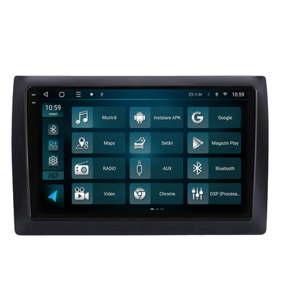 Navigatie 2K HUB64 Fiat Stilo 4GB RAM, Android, Octacore, Slot Sim 4G, DSP, GPS, Wi-FI, Carplay, Android Auto, USB, Bluetooth, Waze, Touchscreen, 9.5 Inch