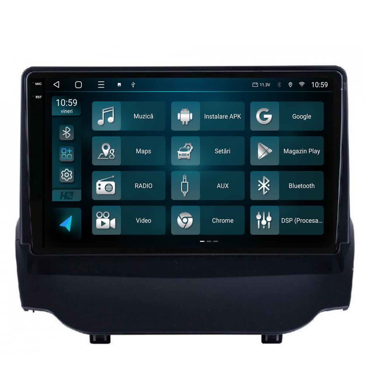 Navigatie 2K HUB64 Ford EcoSport (2013-2016) 4GB RAM, Android, Octacore, Slot Sim 4G, DSP, GPS, Wi-FI, Carplay, Android Auto, USB, Bluetooth, Waze, Touchscreen, 9.5 Inch