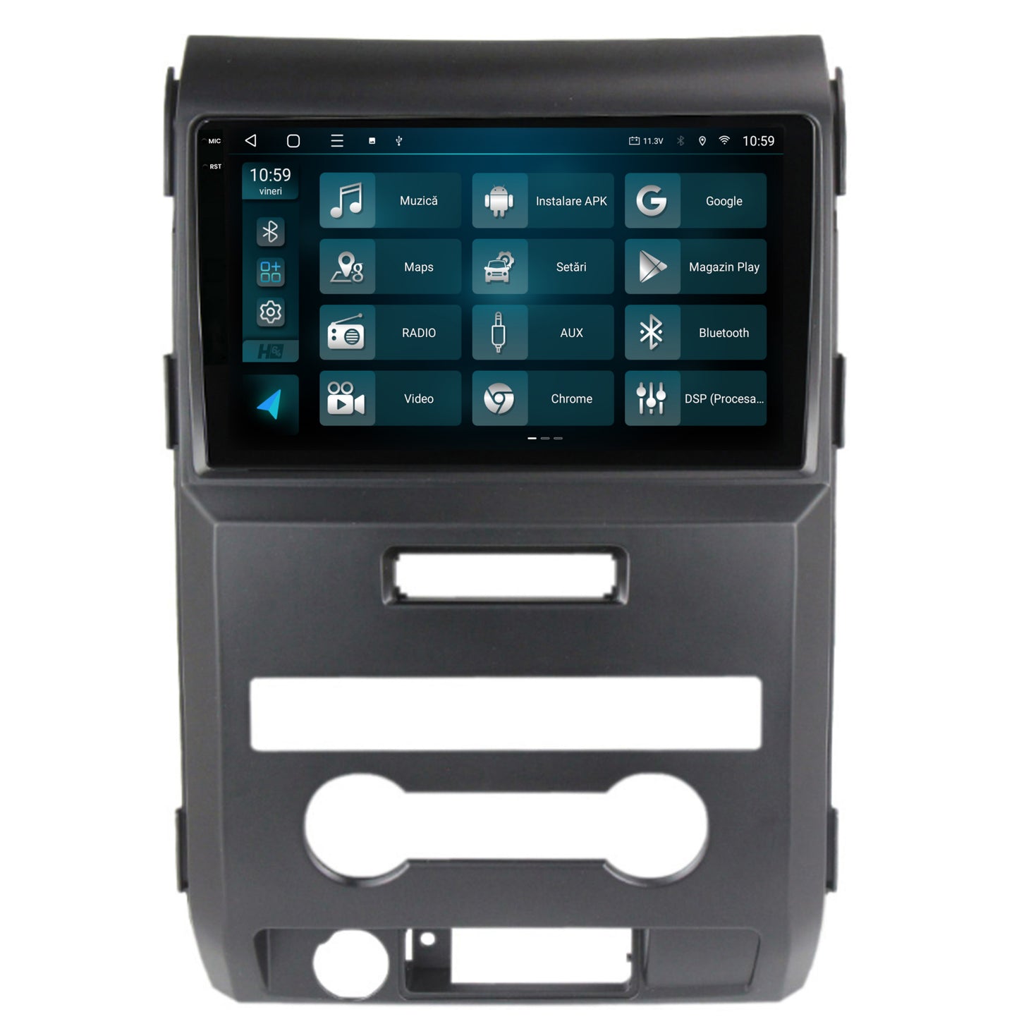 Navigatie 2K HUB64 Ford F150 (2008-2014), 4GB RAM, Android, Octacore, Slot Sim 4G, DSP, GPS, Wi-FI, Carplay, Android Auto, USB, Bluetooth, Waze, Touchscreen, 9.5 Inch