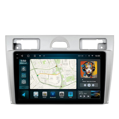 Navigatie 2K HUB64 Ford Fiesta (2002-2008), 8GB RAM, Android, Octacore, Slot Sim 4G, DSP, GPS, Wi-FI, Carplay, Android Auto, USB, Bluetooth, Waze, Touchscreen, 9.5 Inch