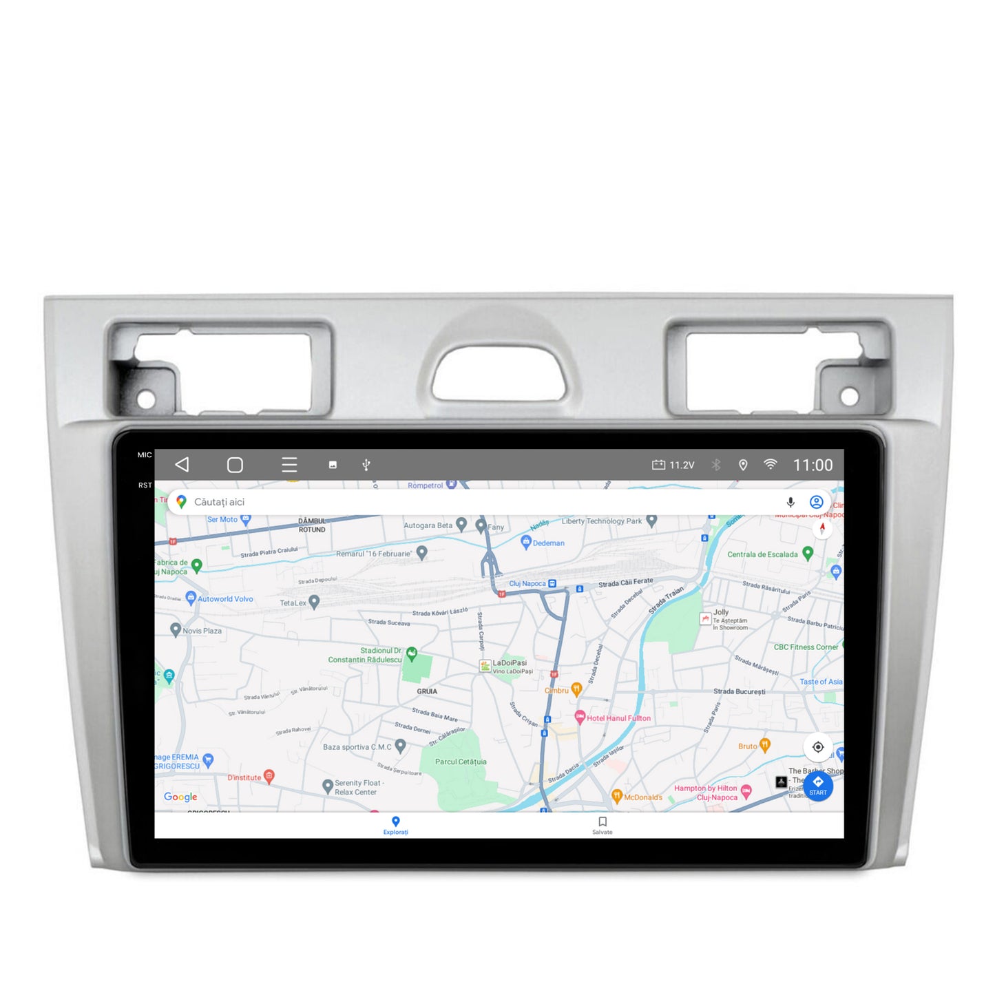Navigatie 2K HUB64 Ford Fiesta (2002-2008), 8GB RAM, Android, Octacore, Slot Sim 4G, DSP, GPS, Wi-FI, Carplay, Android Auto, USB, Bluetooth, Waze, Touchscreen, 9.5 Inch