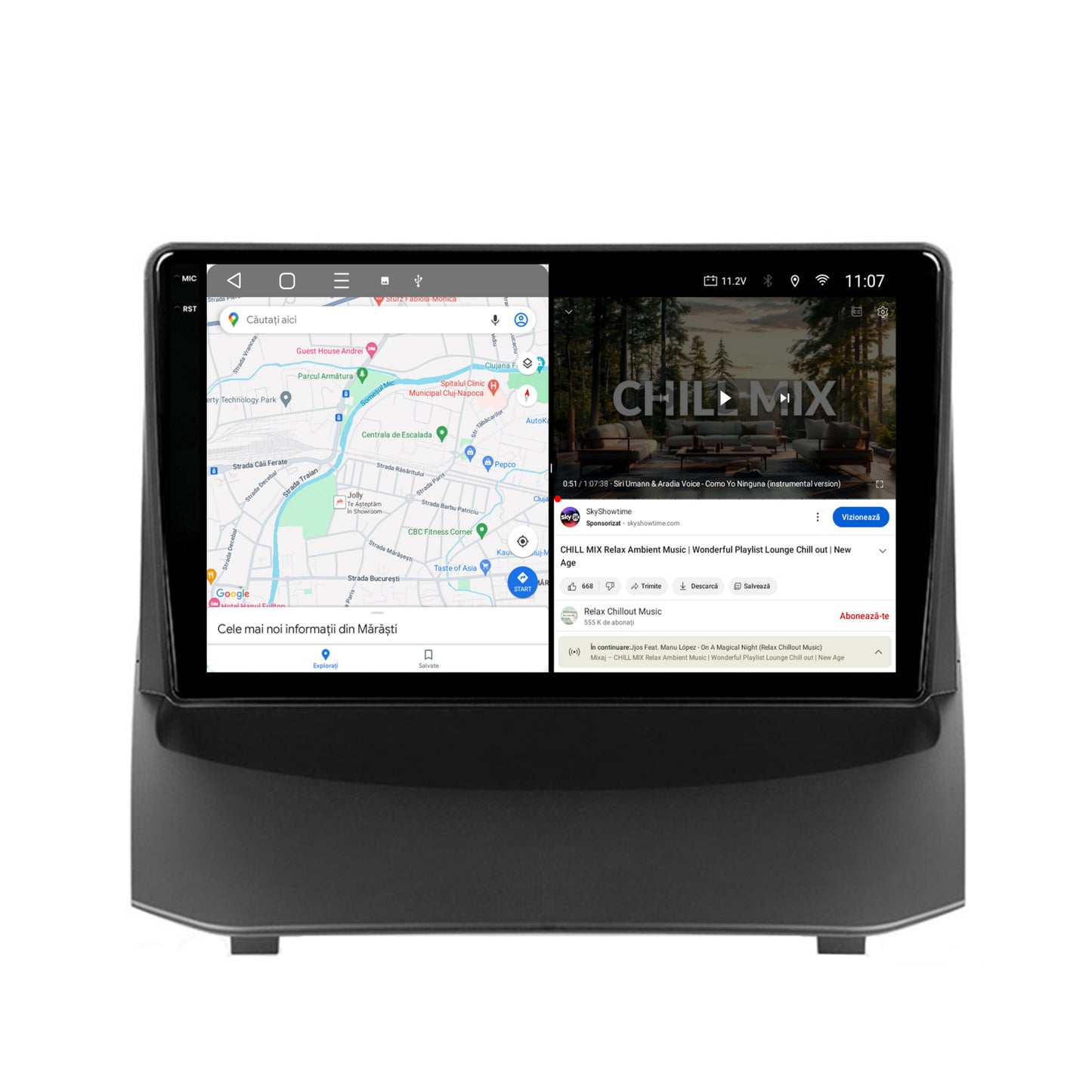 Navigatie 2K HUB64 Ford Fiesta (2009-2012), 4GB RAM, Android, Octacore, Slot Sim 4G, DSP, GPS, Wi-FI, Carplay, Android Auto, USB, Bluetooth, Waze, Touchscreen, 9.5 Inch