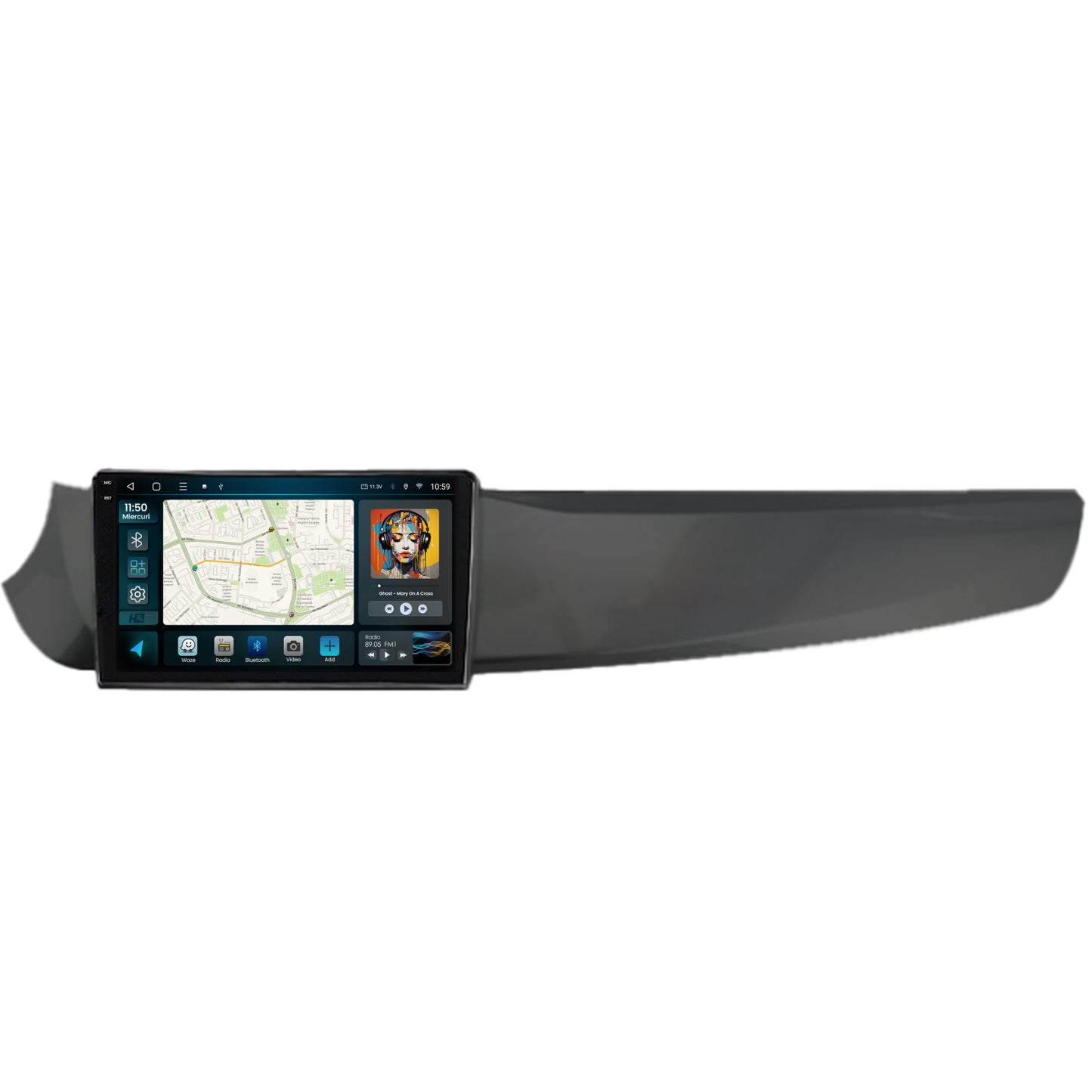 Navigatie 2K HUB64 Alfa Romeo Giulietta (2010-2014), 4GB RAM, Android, GPS, Wi-FI, Carplay, Android Auto, USB, Bluetooth, Radio, Waze, Touchscreen, 9.5 Inch
