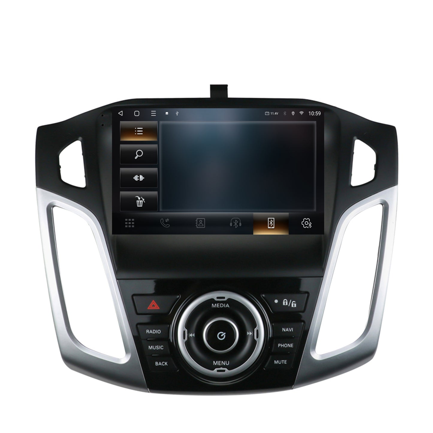 Navigatie 2K HUB64 Ford Focus 3 (2011-2019), 4GB RAM, Android, Octacore, Slot Sim 4G, DSP, GPS, Wi-FI, Carplay, Android Auto, USB, Bluetooth, Waze, Touchscreen, 9.5 Inch