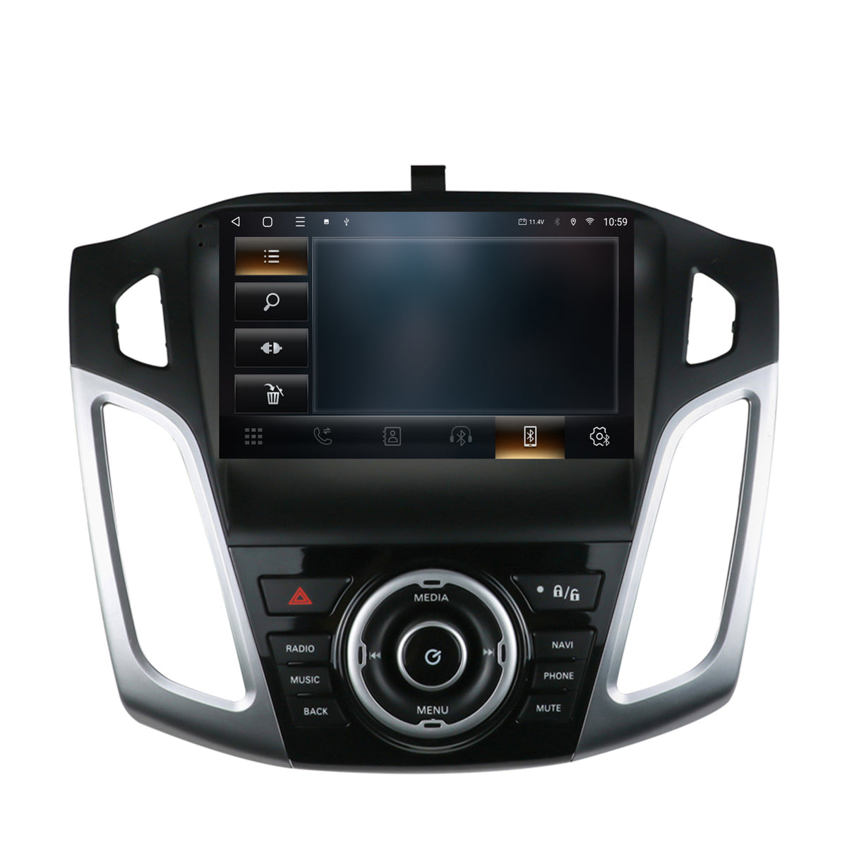 Navigatie 2K HUB64 Ford Focus 3 (2011-2019), 8GB RAM, Android, Octacore, Slot Sim 4G, DSP, GPS, Wi-FI, Carplay, Android Auto, USB, Bluetooth, Waze, Touchscreen, 9.5 Inch