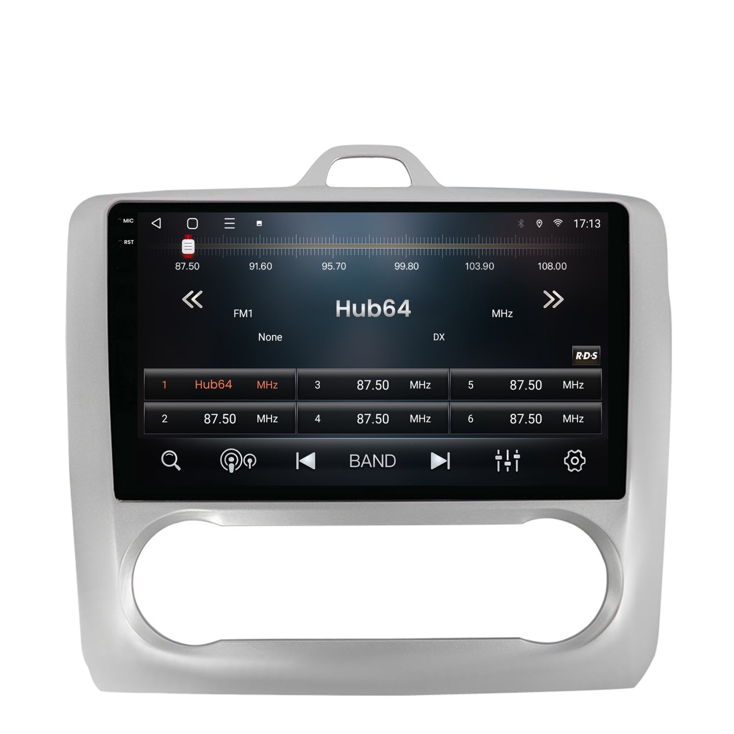 Navigatie 2K HUB64 Ford Focus MK2 (2004-2011) Clima Automata, 4GB RAM, Android, Octacore, Slot Sim 4G, DSP, GPS, Wi-FI, Carplay, Android Auto, USB, Bluetooth, Waze, Touchscreen, 9.5 Inch