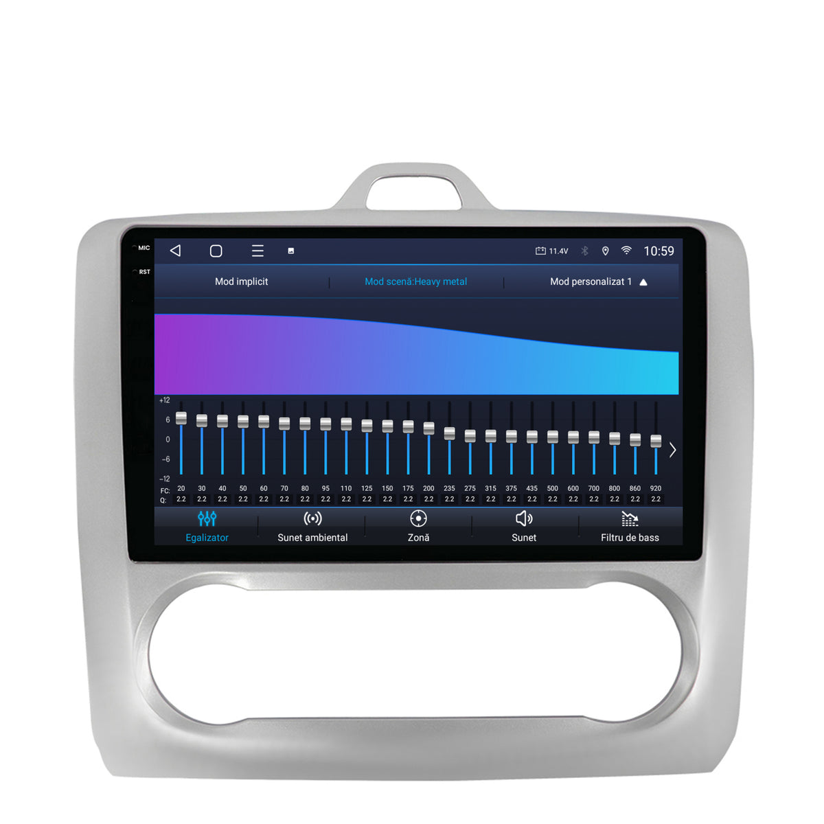 Navigatie 2K HUB64 Ford Focus MK2 (2004-2011), Clima automata, 8GB RAM, Android, Octacore, Slot Sim 4G, DSP, GPS, Wi-FI, Carplay, Android Auto, USB, Bluetooth, Waze, Touchscreen, 9.5 Inch