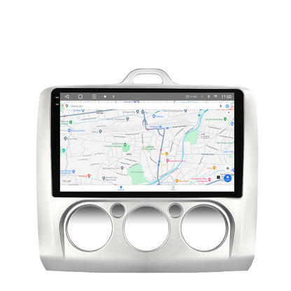 Navigatie 2K HUB64 Ford Focus MK2 (2004-2011), Clima Manuala, 4GB RAM, Android, Octacore, Slot Sim 4G, DSP, GPS, Wi-FI, Carplay, Android Auto, USB, Bluetooth, Waze, Touchscreen, 9.5 Inch