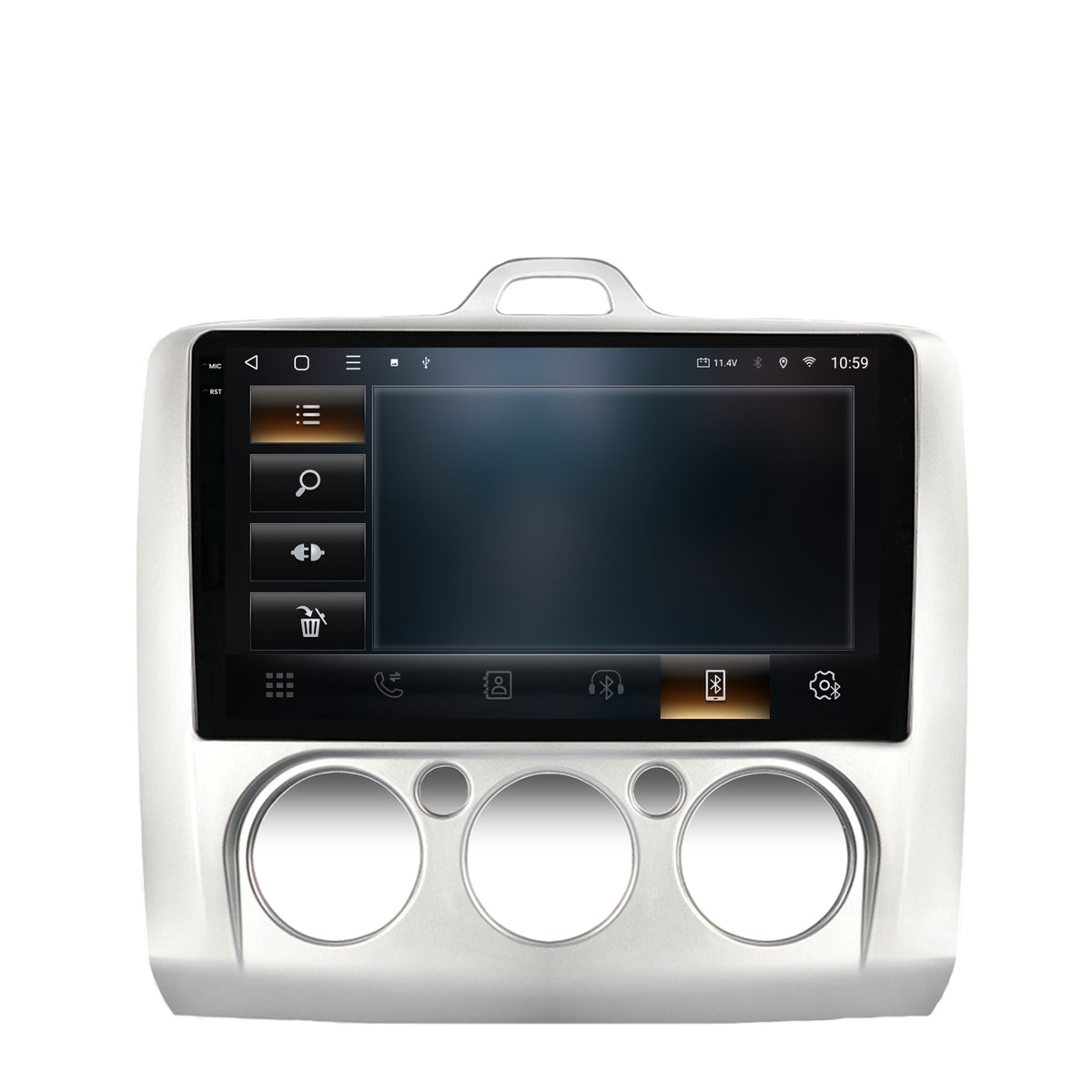 Navigatie 2K HUB64 Ford Focus MK2 (2004-2011), Clima Manuala, 4GB RAM, Android, Octacore, Slot Sim 4G, DSP, GPS, Wi-FI, Carplay, Android Auto, USB, Bluetooth, Waze, Touchscreen, 9.5 Inch