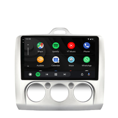Navigatie 2K HUB64 Ford Focus MK2 (2004-2011), Clima Manuala, 4GB RAM, Android, Octacore, Slot Sim 4G, DSP, GPS, Wi-FI, Carplay, Android Auto, USB, Bluetooth, Waze, Touchscreen, 9.5 Inch