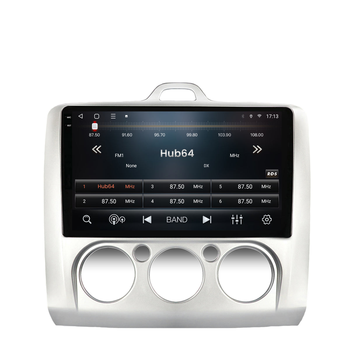Navigatie 2K HUB64 Ford Focus MK2 (2004-2011), Clima Manuala, 4GB RAM, Android, Octacore, Slot Sim 4G, DSP, GPS, Wi-FI, Carplay, Android Auto, USB, Bluetooth, Waze, Touchscreen, 9.5 Inch