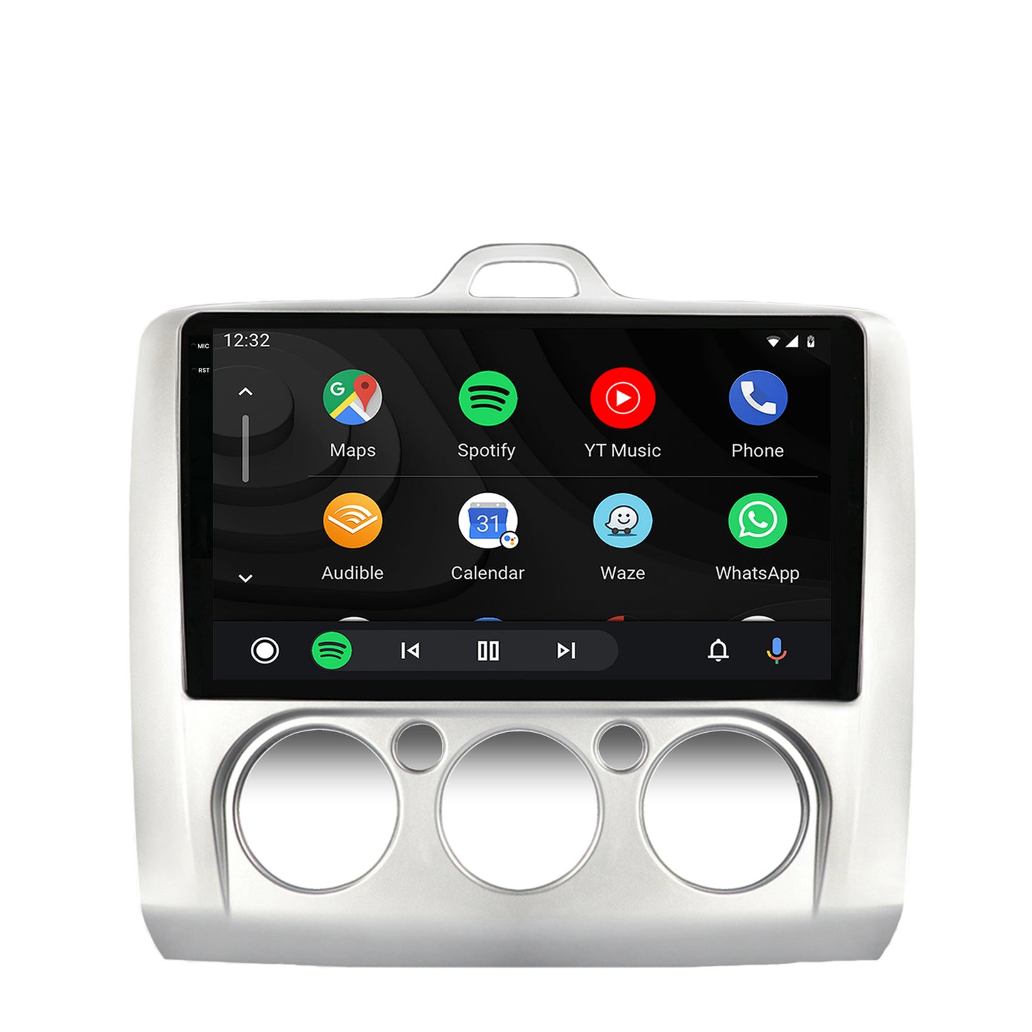 Navigatie 2K HUB64 Ford Focus MK2 (2004-2011), Clima manuala, 8GB RAM, Android, Octacore, Slot Sim 4G, DSP, GPS, Wi-FI, Carplay, Android Auto, USB, Bluetooth, Waze, Touchscreen, 9.5 Inch