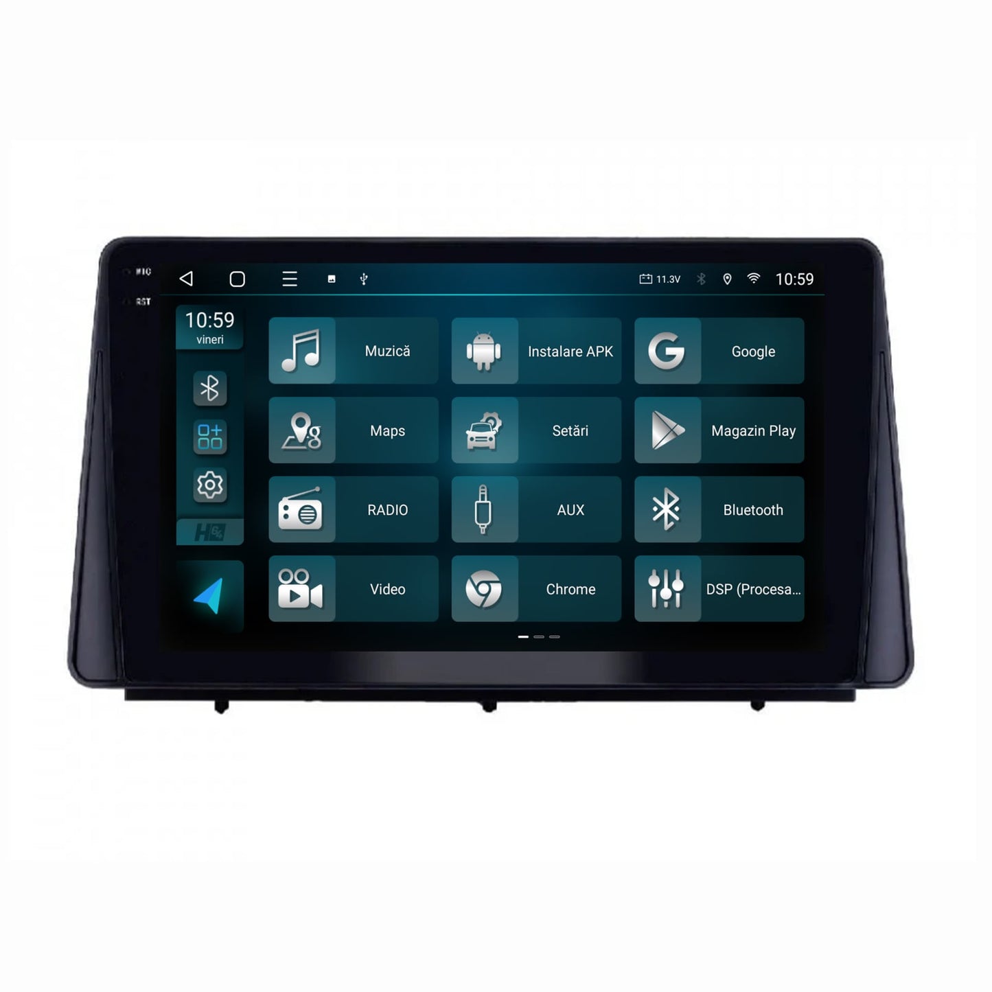 Navigatie 2K HUB64 Ford Focus MK4 (2019+), 4GB RAM, Android, Octacore, Slot Sim 4G, DSP, GPS, Wi-FI, Carplay, Android Auto, USB, Bluetooth, Waze, Touchscreen, 10.36 Inch