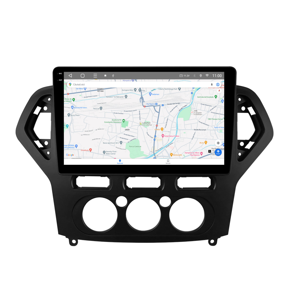 Navigatie 2K HUB64 Ford Mondeo (2007-2010) Clima Manuala, 4GB RAM, Android, Octacore, Slot Sim 4G, DSP, GPS, Wi-FI, Carplay, Android Auto, USB, Bluetooth, Waze, Touchscreen, 9.5 Inch