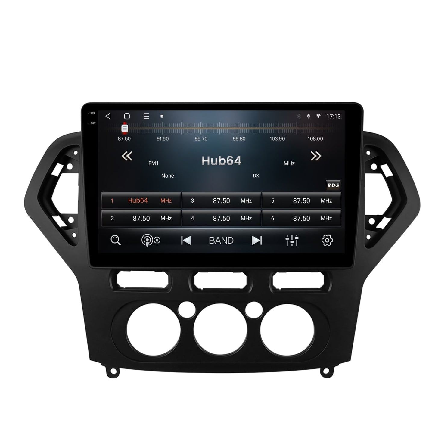 Navigatie 2K HUB64 Ford Mondeo (2007-2010) Clima Manuala, 8GB RAM, Android, Octacore, Slot Sim 4G, DSP, GPS, Wi-FI, Carplay, Android Auto, USB, Bluetooth, Waze, Touchscreen, 9.5 Inch
