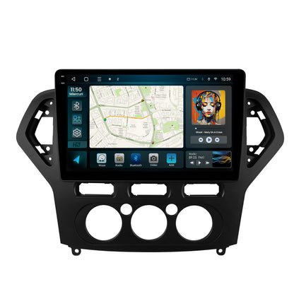 Navigatie 2K HUB64 Ford Mondeo (2007-2010) Clima Manuala, 8GB RAM, Android, Octacore, Slot Sim 4G, DSP, GPS, Wi-FI, Carplay, Android Auto, USB, Bluetooth, Waze, Touchscreen, 9.5 Inch
