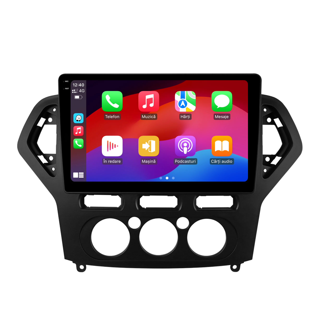 Navigatie 2K HUB64 Ford Mondeo (2007-2010) Clima Manuala, 8GB RAM, Android, Octacore, Slot Sim 4G, DSP, GPS, Wi-FI, Carplay, Android Auto, USB, Bluetooth, Waze, Touchscreen, 9.5 Inch