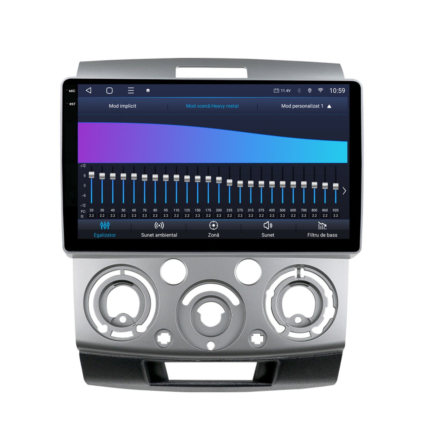 Navigatie 2K HUB64 Ford Ranger / Mazda BT50 (2007-2012), 8GB RAM, Android, Octacore, Slot Sim 4G, DSP, GPS, Wi-FI, Carplay, Android Auto, USB, Bluetooth, Waze, Touchscreen, 9.5 Inch