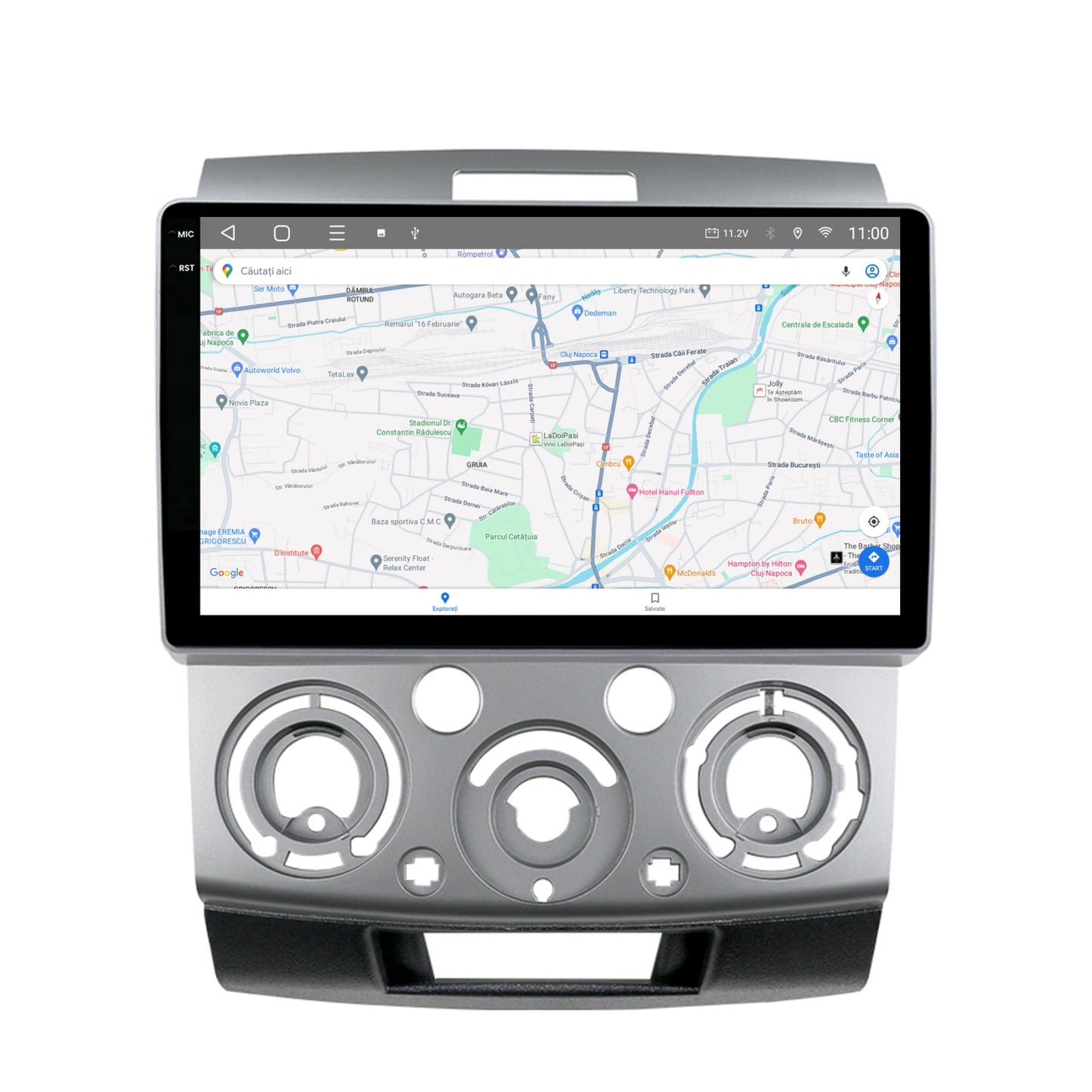 Navigatie 2K HUB64 Ford Ranger / Mazda BT50 (2007-2012), 8GB RAM, Android, Octacore, Slot Sim 4G, DSP, GPS, Wi-FI, Carplay, Android Auto, USB, Bluetooth, Waze, Touchscreen, 9.5 Inch
