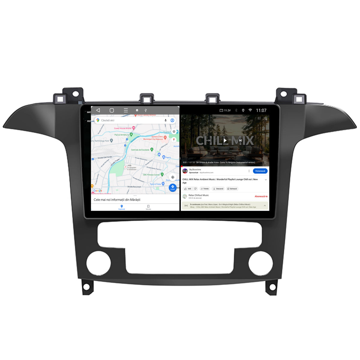 Navigatie 2K HUB64 Ford S-Max / Galaxy (2006-2015), 8GB RAM, Android, Octacore, Slot Sim 4G, DSP, GPS, Wi-FI, Carplay, Android Auto, USB, Bluetooth, Waze, Touchscreen, 9.5 Inch